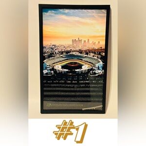 DODGER STADIUM LOS ANGELES SKYLINE POSTER 8.5x14in